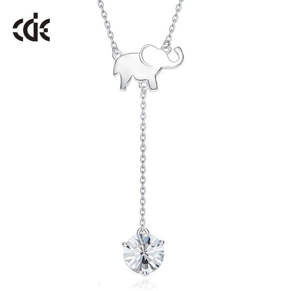 

necklace siddell simple elephant s925 silver clavicle women's jewelry is made of swarovski crystal
