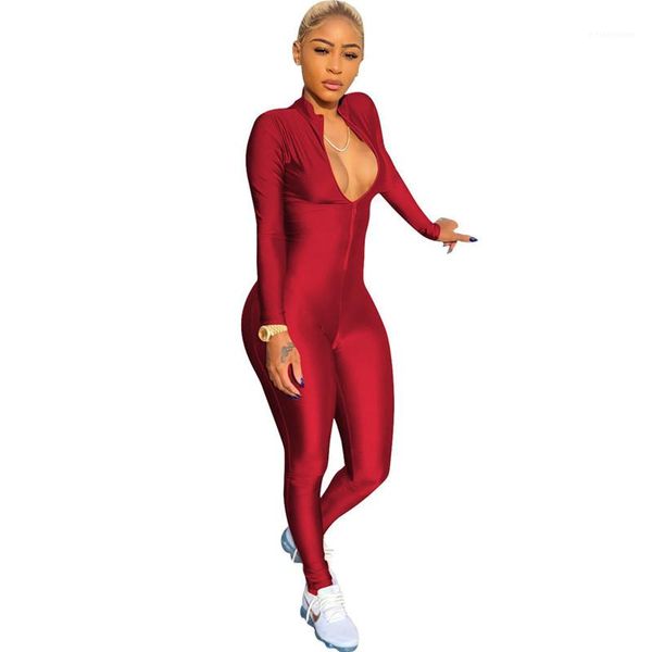 

sleeve long pants womens jumpsuits casual females clothing with zipper slim womens designer jumpsuits fashion long, Black;white