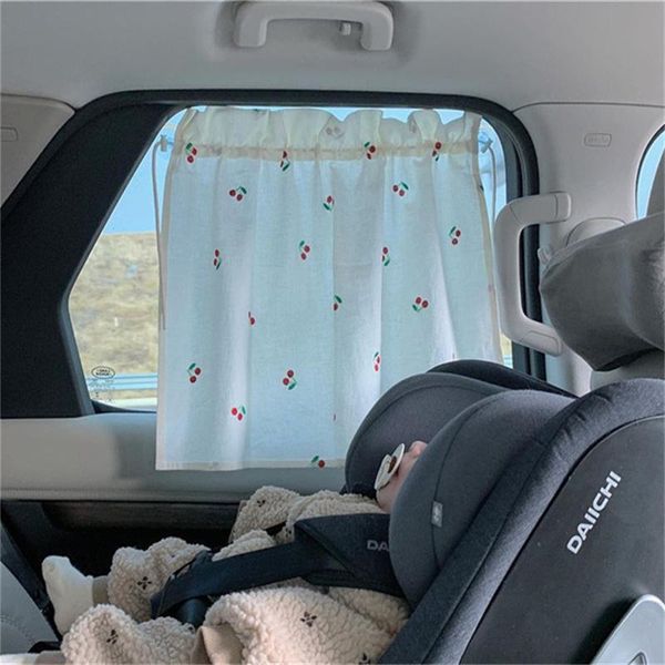 

curtain & drapes nordic kids cherry/flower car background cloth wall tapestry sun shade side window sunscreen heat insulation