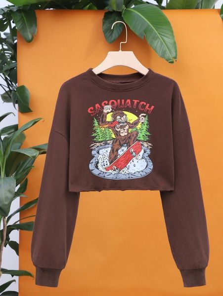 

x vigilante88 cartoon & letter graphic drop shoulder sweatshirt f2am#, White;black