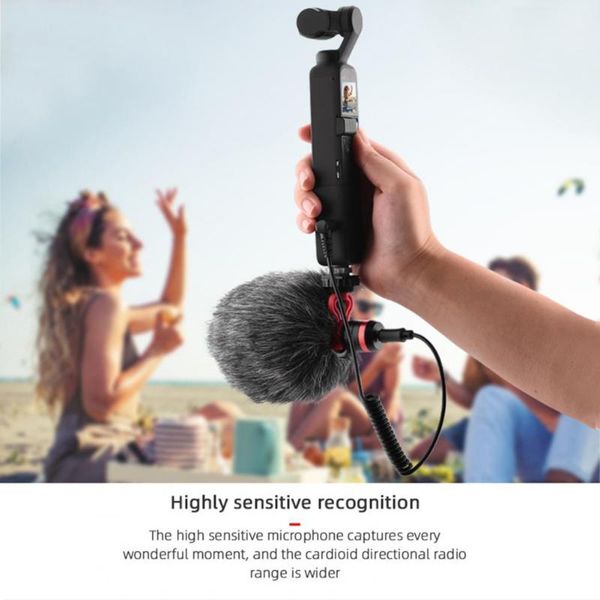 

noise reduction 3.5mm microphone for dji osmo pocket 2 microphone audio accessories