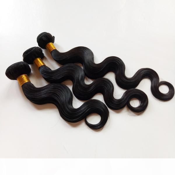 

unprocessed european brazilian virgin human hair weft 8-28inch body wave 3 4 5pc silky peruvian malaysian indian remy human hair can be dyed, Black