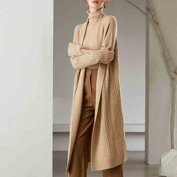 

women's knits & tees autumn and winter women's yak hair cardigan trousers thickened coat o88z, White