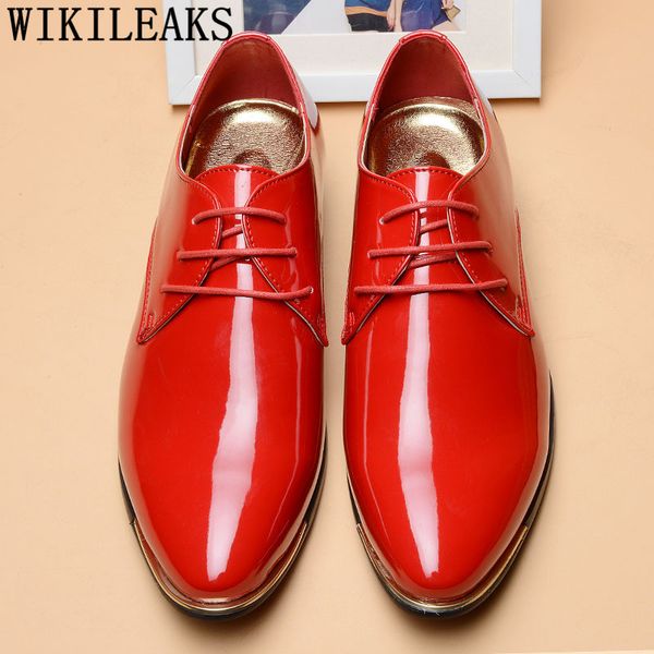 

new italian oxford shoes for men patent leather black shoes mens pointed toe wedding dress shoes zapatos hombre sapato masculino