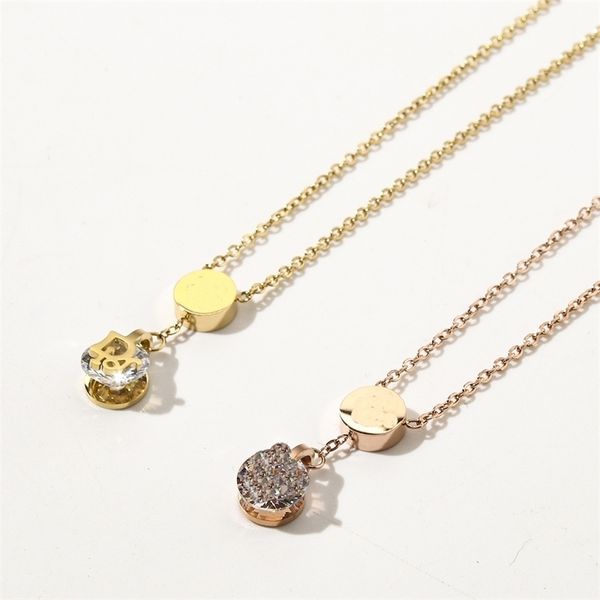 

special offer 75% off outlet online 2021 new family letter stainless titanium steel zircon clavicle chain necklace neckchain female, Silver