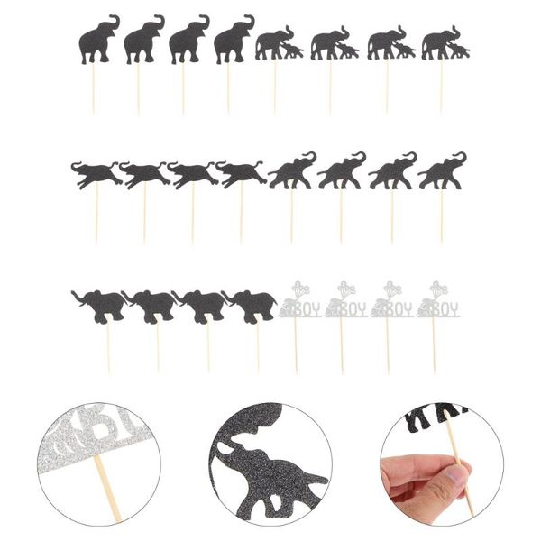 

other festive & party supplies 24pcs elephant cupcake ers boy birthday cake inserts