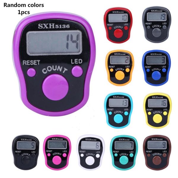 

counters plastic stitch marker finger ring counter led night light electronic tally counting tools