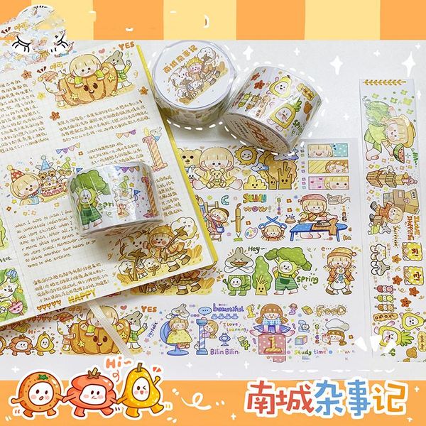 

gift wrap kawii girl daily life special oil washi tapes journal masking tape adhesive diy scrapbooking stickers