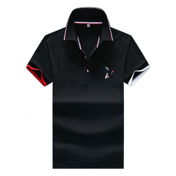 

2021 new polo men shirt mens short sleeve solid shirts camisa polos masculina cotton brand tees preppy style black big ybz3, White;black