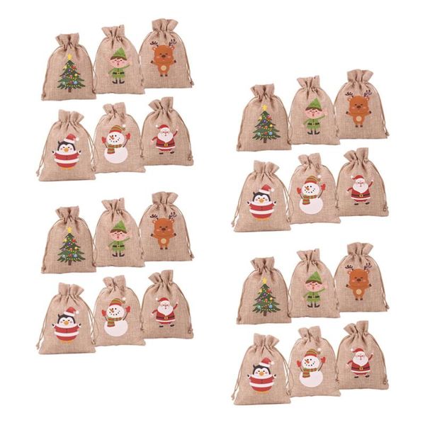 

gift wrap 24pcs christmas burlap bag advent calendar kit xmas festival party decor