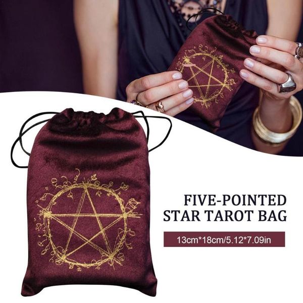 

storage bags velvet tarot bag divination drawstring package tarots soft jewelry flanne pouch board game