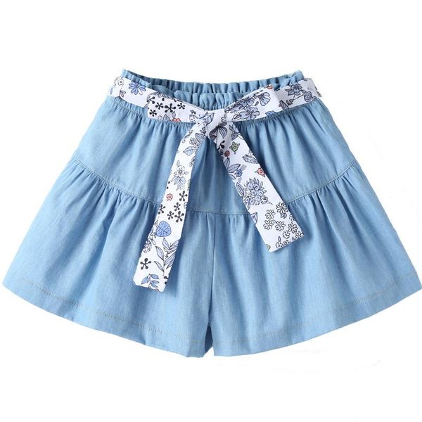 

girls denim shorts 2021 new baby summer children's thin cotton culottes 4148 09, Blue