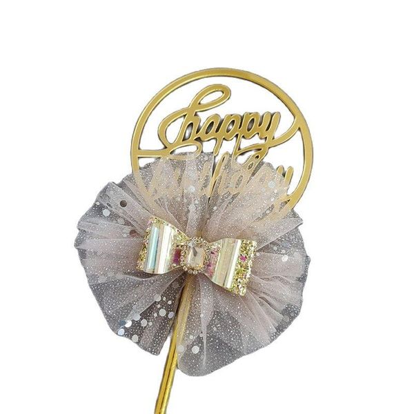 

other festive & party supplies acrylic tulle bow straw cake er baking decoration baby shower decorations birthday favors decor