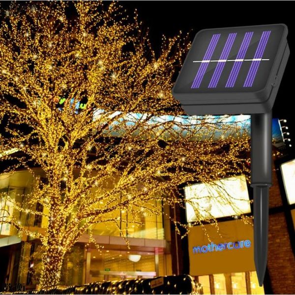 

8 modes led string lights solar power fairy lights waterproof lamp 32m street garlands garden christmas xmas decor for outdoor