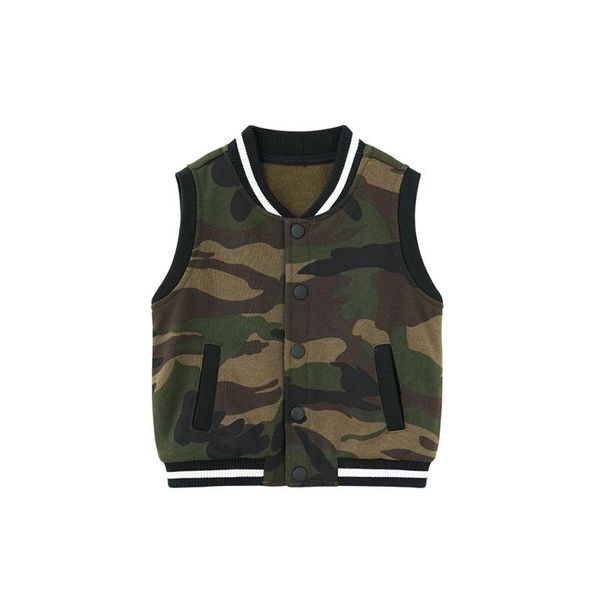 

waistcoat wlg boys spring autumn vest kids embroidery printed denim baby casual all match clothes 1-5 years, Camo