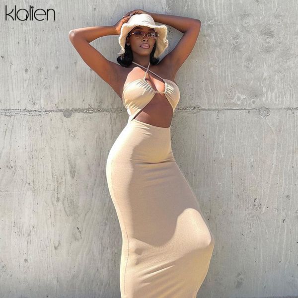 

women summer beach vacation birthday party solid slim long dresses fashion hollow out slash neck strap maxi dress, Black;gray