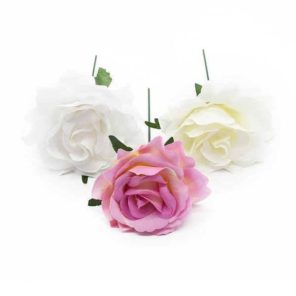 

100pcs silk rose heads wedding holiday supplies decorative flowers wreaths candy box brooch headwear home decoration fak qyldde