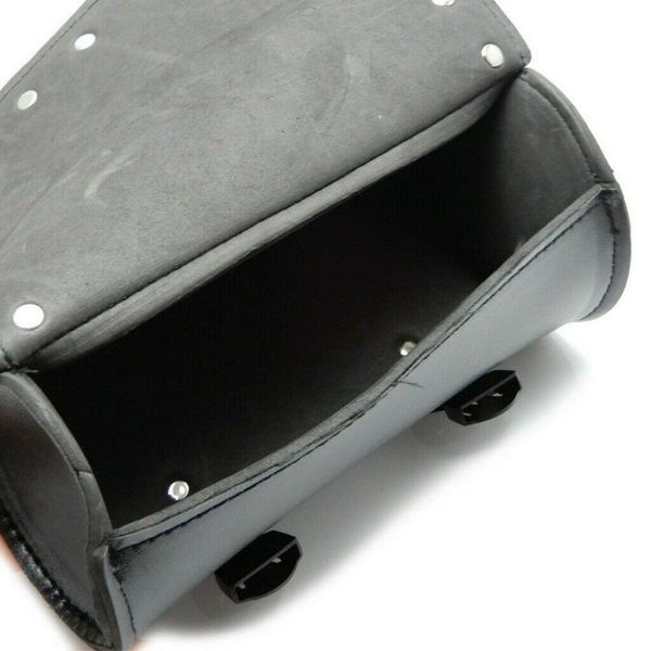 

car organizer luggage motorcycle handlebar saddlebag cruiser bar universal black front