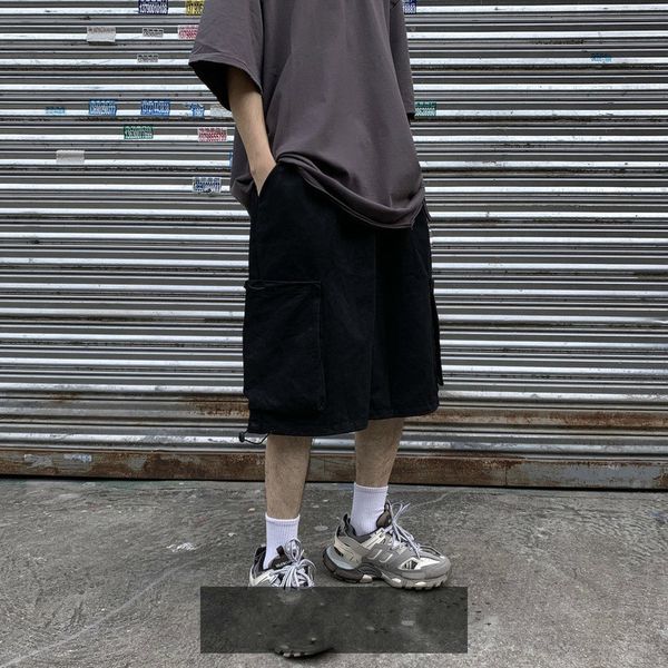 

trend 021 loss of rights explosive broek hip hop retro trendy cargo shorts plus size recycling, White;black