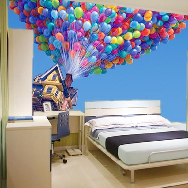 

wallpapers a large mural wallpaper toys children 3d stereo spacerealkindergartenbackgroundwallflyingpixarcustomsize