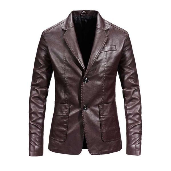 

men's new leather jacket in autumn and winter 2020winter, Black;brown