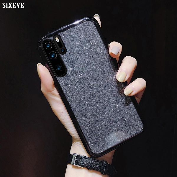 

luxury rhinestone glitter case for huawei p10 p20 p30 p40 lite e mate 10 20 pro x honor 9 play soft silicone mobile phone cover