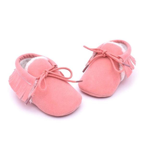

m613 fashion matching color cute design baby prewalker soft antiskid kids shoes casual walking fringed boots for daily dress