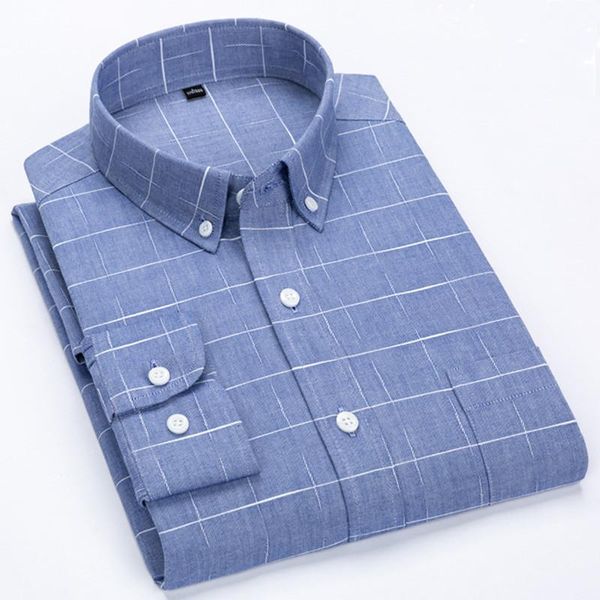 

men's casual shirts mens regular fit 2021 plaid single breasted button down cotton dress formal soft man shirt big size8xl 7xl 6xl 5xl, White;black
