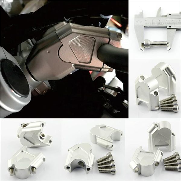 

handlebars silvery handle bar clamp raised mounts for f800gs universal all years