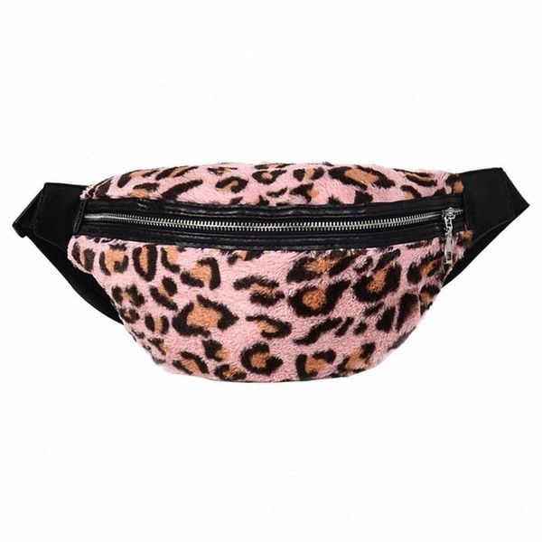 

waist bagplush leopard print messenger bag sport waist bag pack casual functional money phone belt chest bags #lr5 p7au#