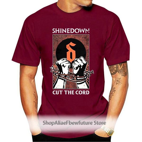

men's t-shirts official shinedown cut the cord t shirt men women christmas gifts tee, White;black