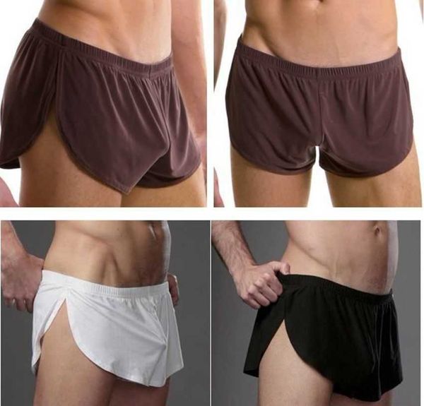 

underpants arrow pants men male underwear comfortable man boxer shorts u convex pouch silk body xxl size underpant factory sale 529, Black;white