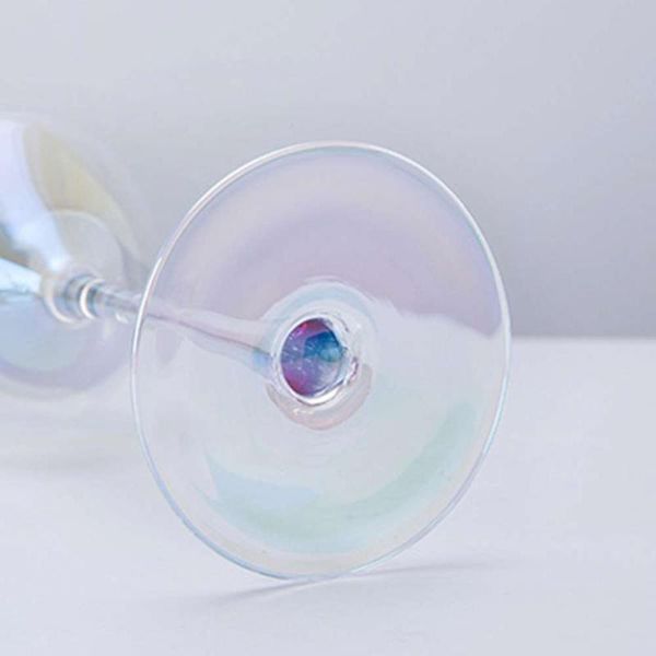 

wine glasses 1 piece crystal clear gradient colorful glass champagne goblet for party