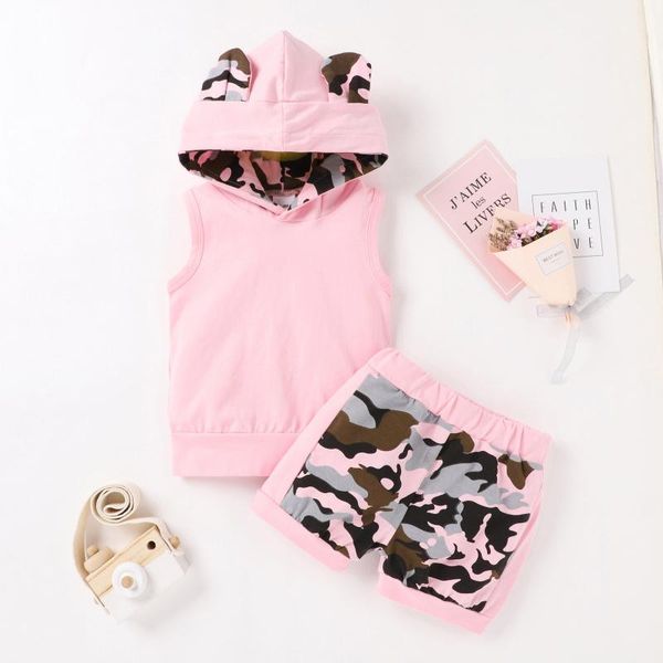 

# newborn infant baby boys clothes set outfits hoodies pants fashion girls clothing cotton camouflage 2pcs toddler summer, White