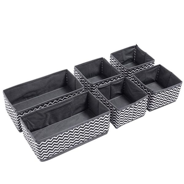 

storage drawers underwear wave pattern ties classify portable home case set drawer dividers non woven container foldable socks toys