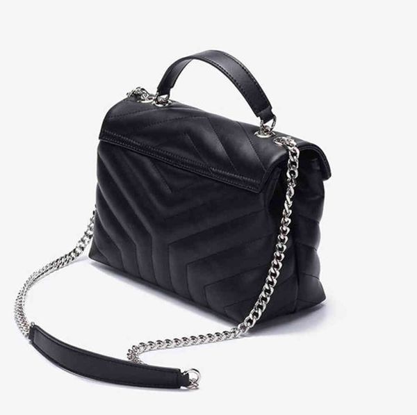 

luxury shoulder bag designer handbag loulou shaped seam leather ladies metal chain shoulderbag flap bas messenger bag wholesale 28cm