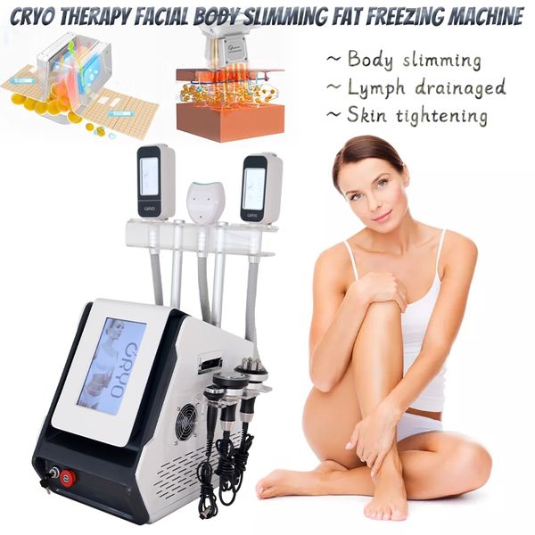 Cryolipolysis Brozing Machine 360 ​​Cryo Lipo Freeze Belly Face Face Body Conouring Lipolaser Sliummement Beauty SPA-устройство