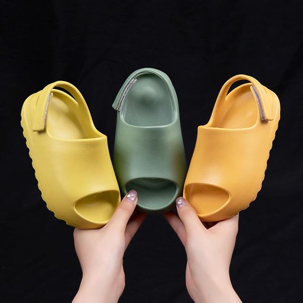 

slipper children' slippers for boys and girls at home in summer. big bathroom bath baby funny, Black;grey