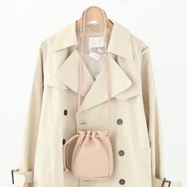 

evening bags 2021 autumn winter fashion women drawstring mini high-quality mobile phone simple fresh cute bucket shoulder onnuk telfar bag