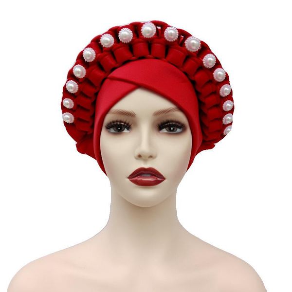 

ethnic clothing african headtie fashion style women hat arrival caps, Red