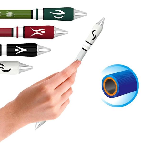 

1pc 21cm professional ballpoint pen turn the wind forest transfer volcano student stationery random color 2021 refills, Black;red