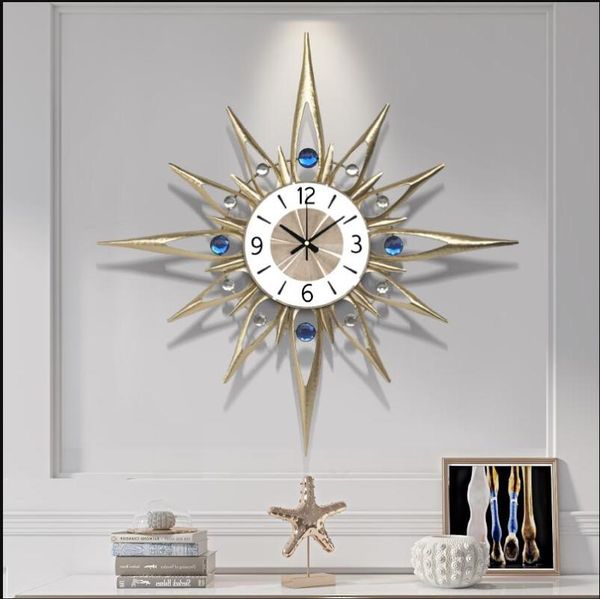 

wall clocks simple modern wrought iron crafts ornaments home livingroom sticker decoration el office 3d clock mural