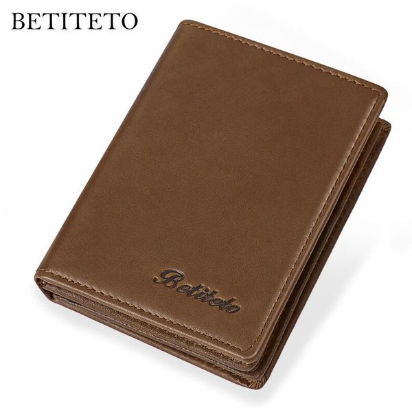 

wallets betiteto first layer genuine leather men wallet male coin purse carteras vintage kashelek portomonee partmone cuzdan money bag, Red;black