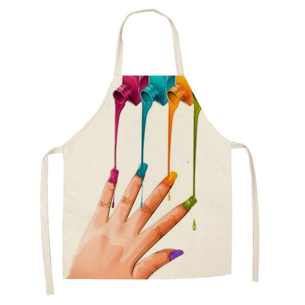 

aprons creative nail polish pattern apron for children women kitchen