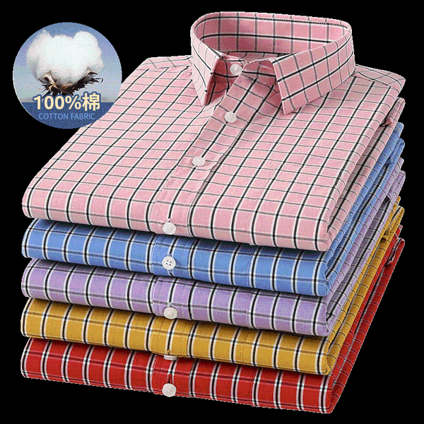 

men's casual shirts cotton for men plaid long sleeve summer blouse basic regular-fit dress shirt business mens fashion color, White;black