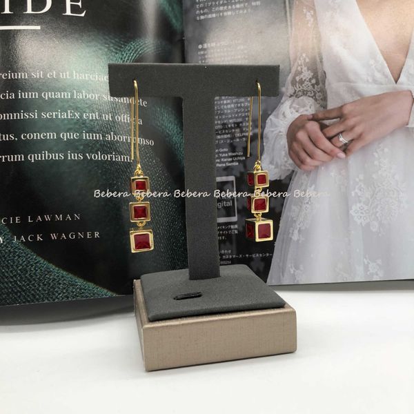 

earrings french elegance minimalist long square earrings black friday online sales, Silver