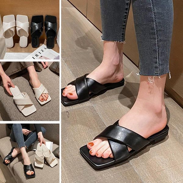 

shoes summer beach slippers 2021 women's tow fashion women outdoor flip-flops, Black