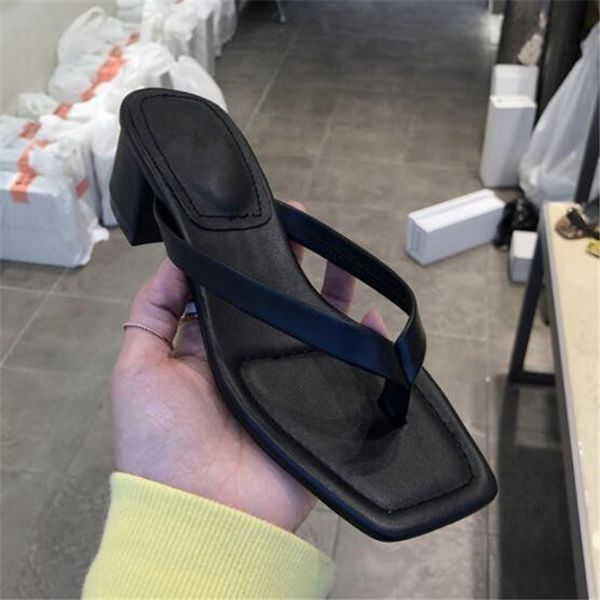 Moda Kadın Sandalet Yüksek Topuklu Kauçuk Slayt Sandal Terlik Tıknaz Topuk Ayakkabı Yaz Konfor Bireysellik Çevirme Boyutu 34-43