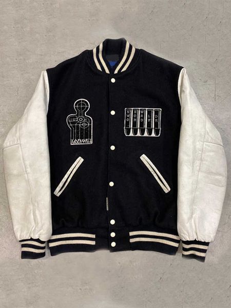 

men's jackets vibe high street baseball suit men's and women's autumn and winter american pilot jacket tooling coat ins fashi, Black;brown