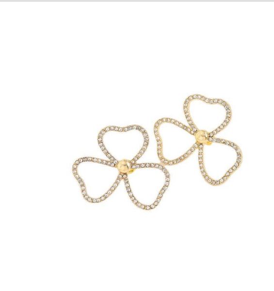 

s925 silver needle hollow four leaf clover full drill exaggerated chandelier